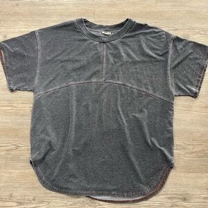 Free People Gray Casual T-Shirt Small